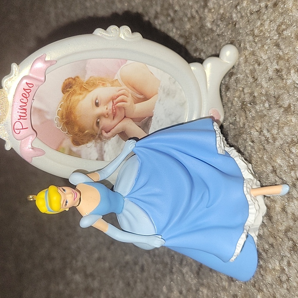 Elegant Blue Princess Figurine with Frame